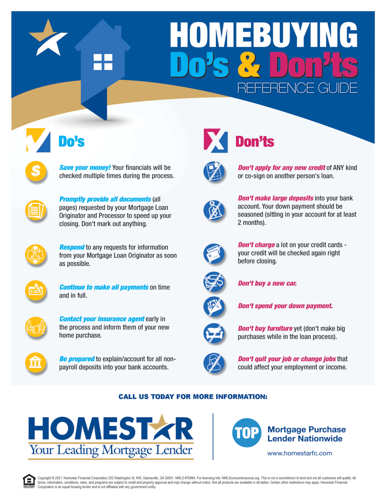 Homebuying Do's and Don'ts